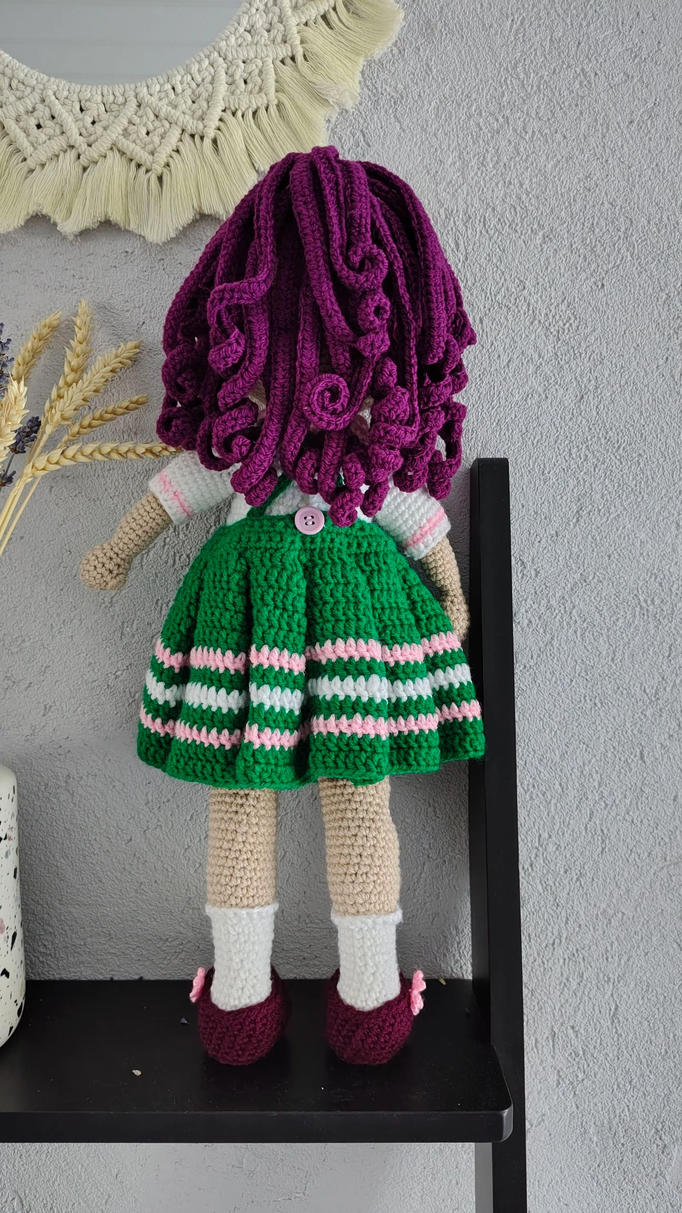 Boneca "Angelina" de crochê - feita à mão - Decoração para quarto infantil – photo 5
